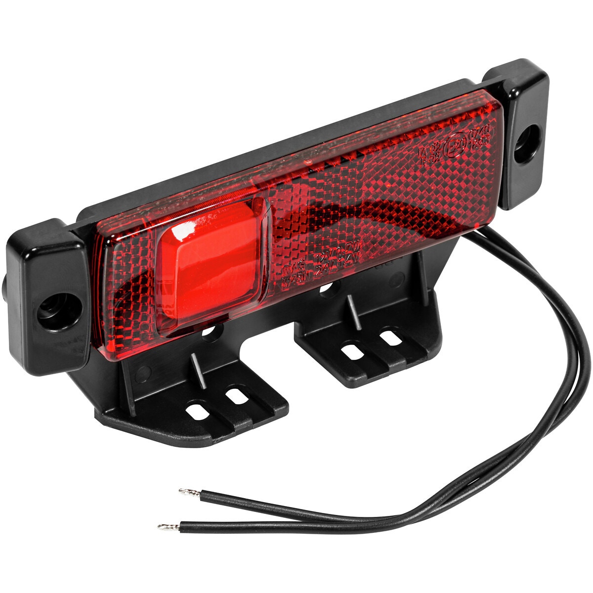 Sānu pozīcijas gaisma LED sarkans 12-24v