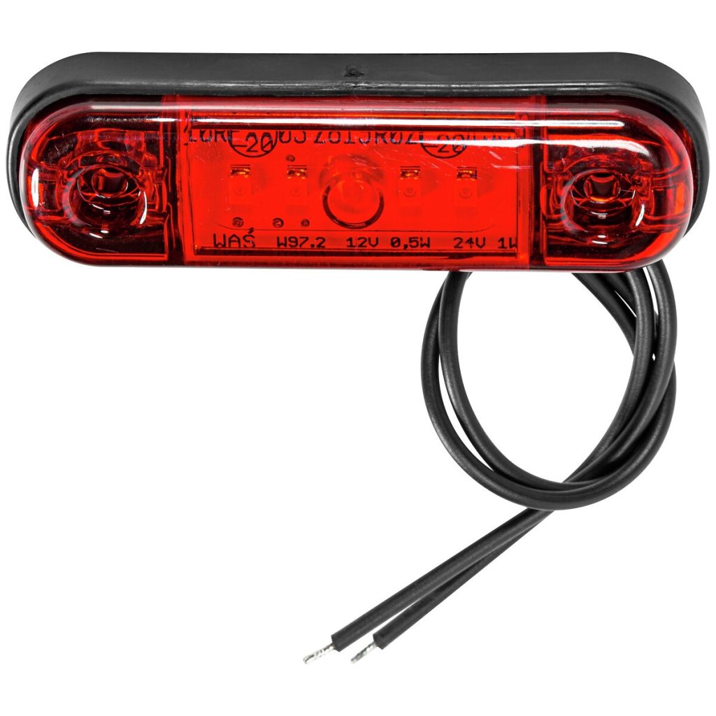 Aizmugures gala kontūrgaismas gaisma LED sarkans 12-24v