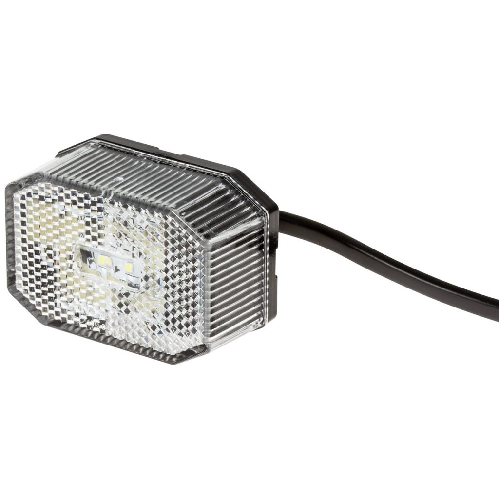 Sānu gabarītgaismas lukturis flexipoint i balts led 12-24v