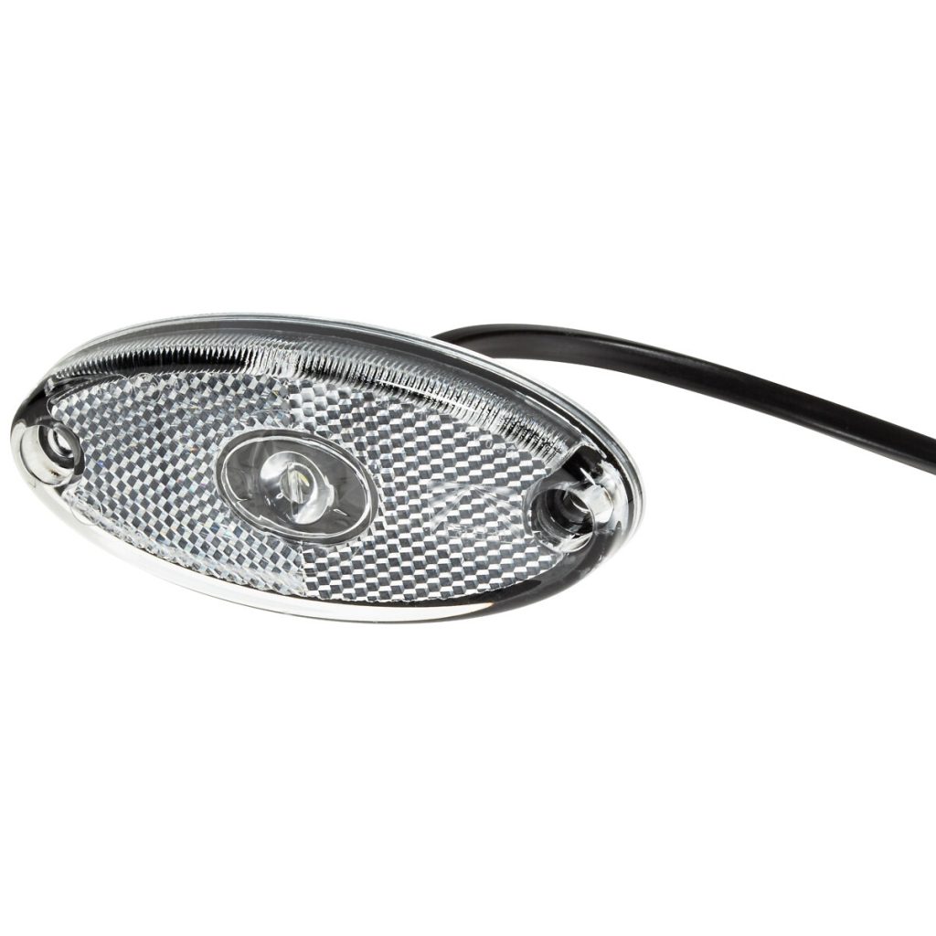 Sānu gabarītgaismas lukturis flatpoint ii balts led 12-24v