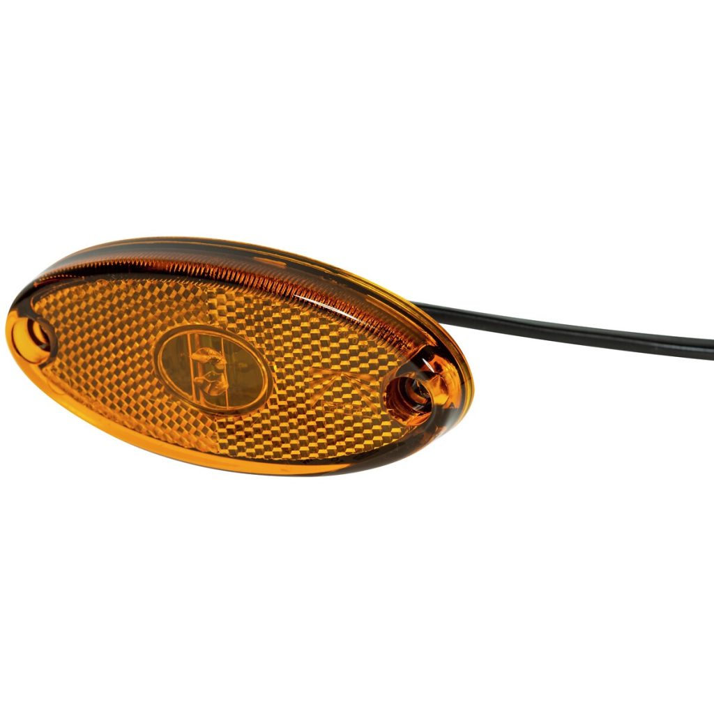 Sānu gabarītgaismas lukturis flatpoint ii dzeltens led 12-24v