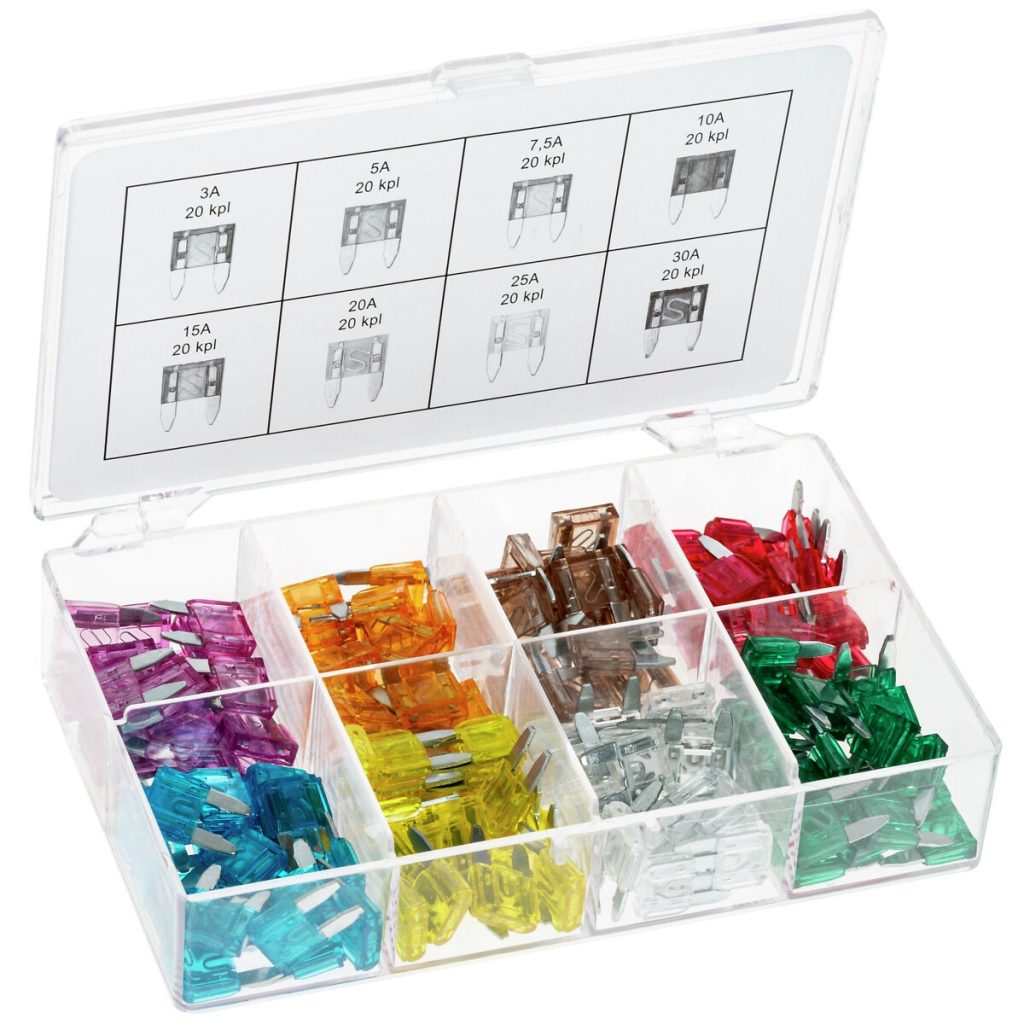 Drošinātāju sortiments mini 160 gab.