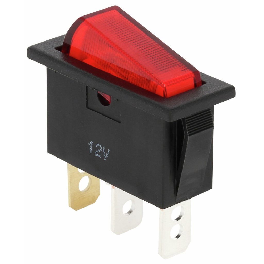 Rocker slēdzis 20a 12v sarkans