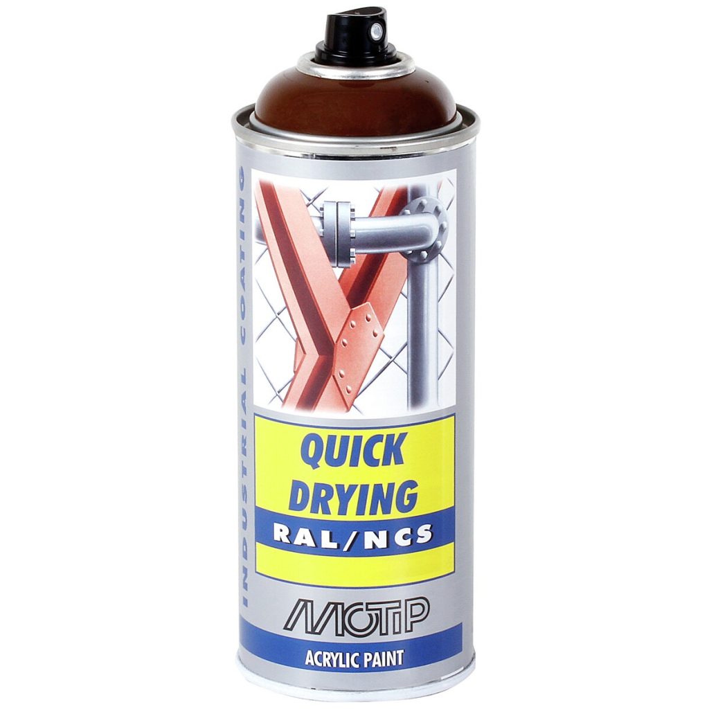 Krāsa ar aerosolu brūna ral8028 akrils. 400ml