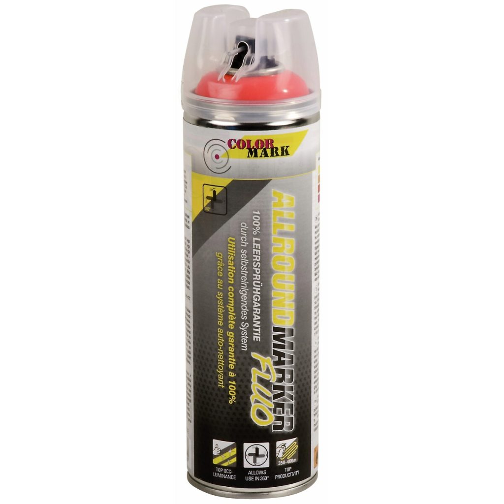 Marķēšanas aerosols 500 ml sarkans fluor 360deg