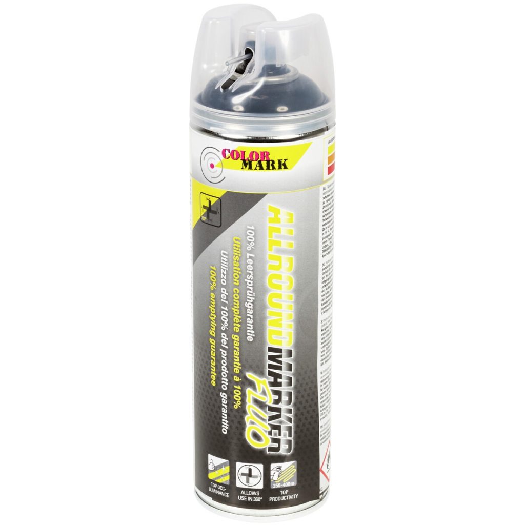 Marķēšanas aerosols 500 ml melns fluors 360deg