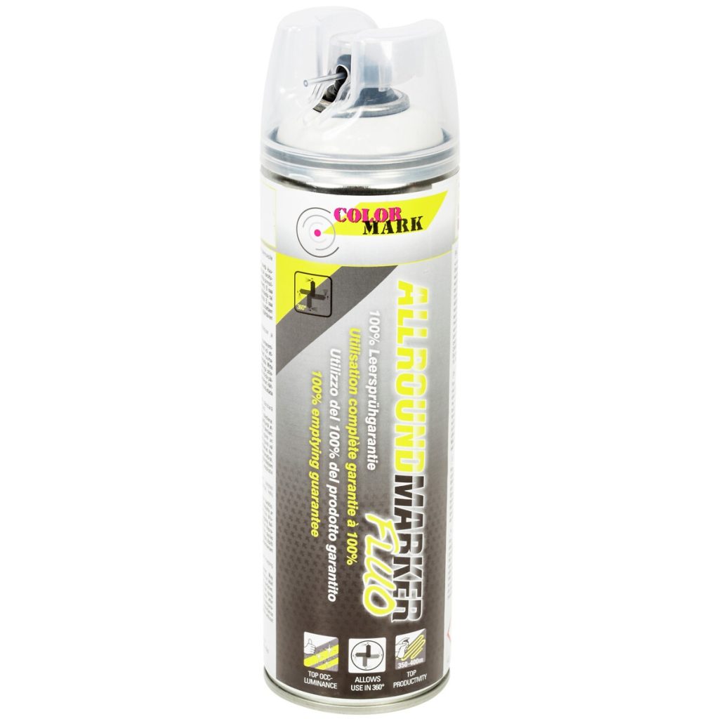 Marķēšanas aerosols 500 ml balts fluor 360deg