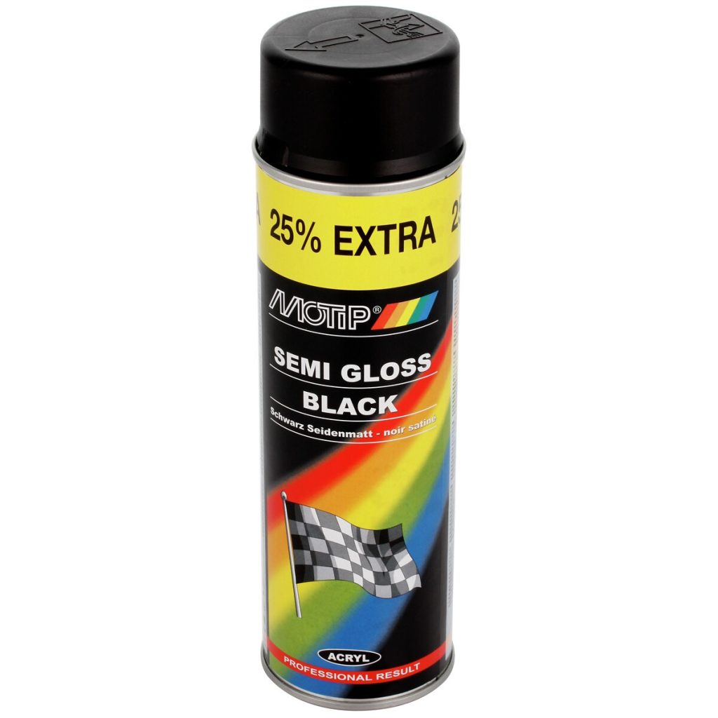 Acryl lackspray melns zīda spīdums 500ml