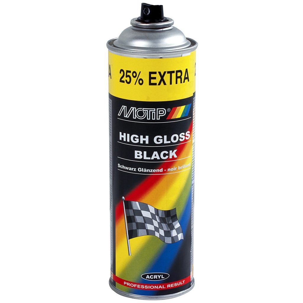 Acryl lackspray glancēts melns 500ml