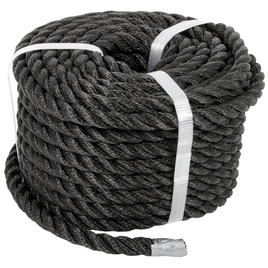 Virve polisoft 12mm 20m melns 1860kg