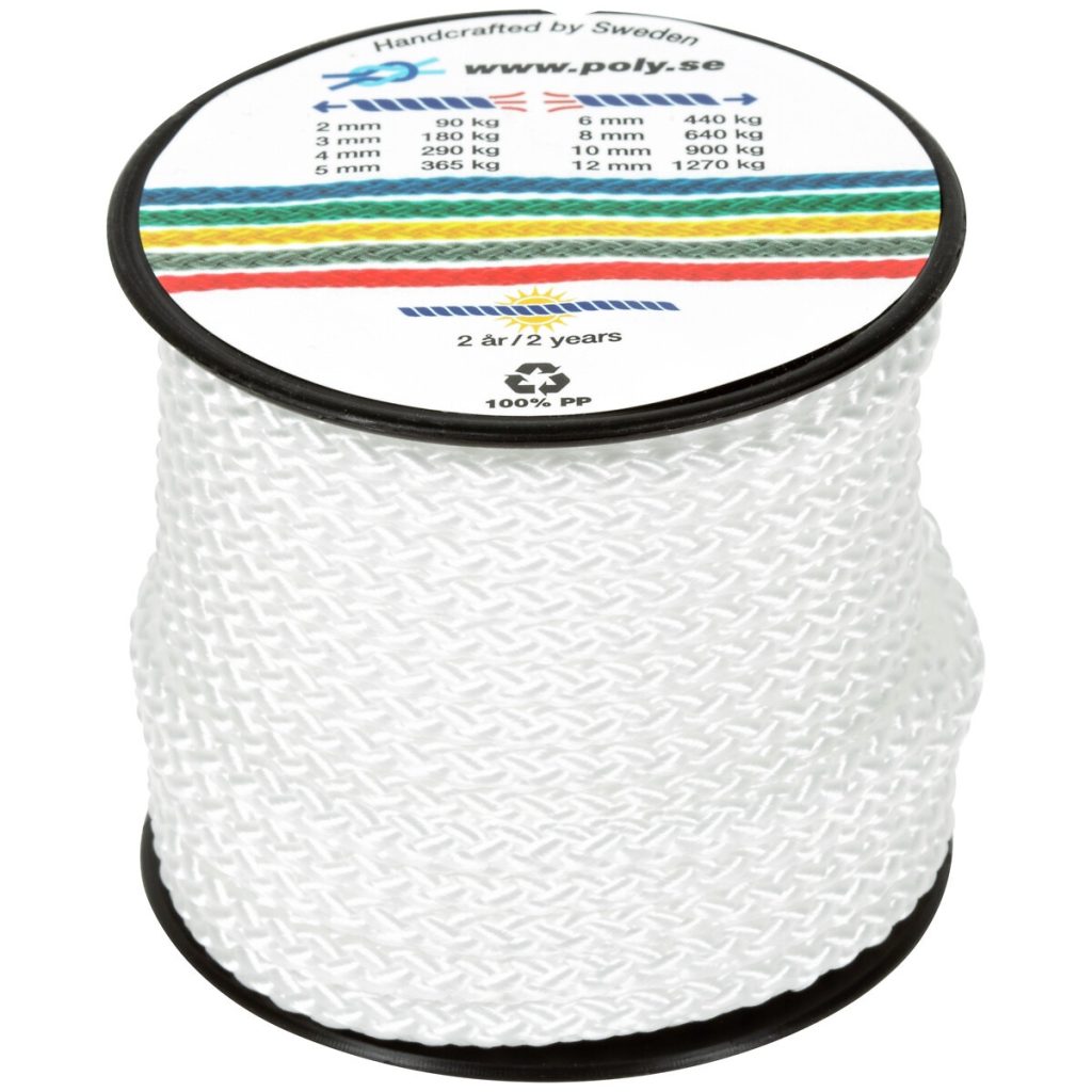 Virve poly-light-8 4mm 12m balts