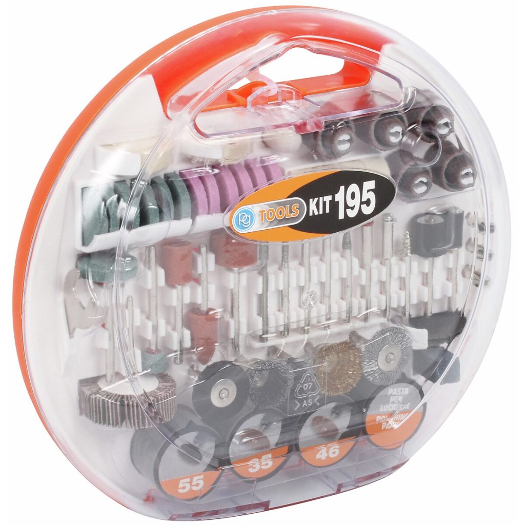 Slīpēšanas asmeņu komplekts mini 195 gab.