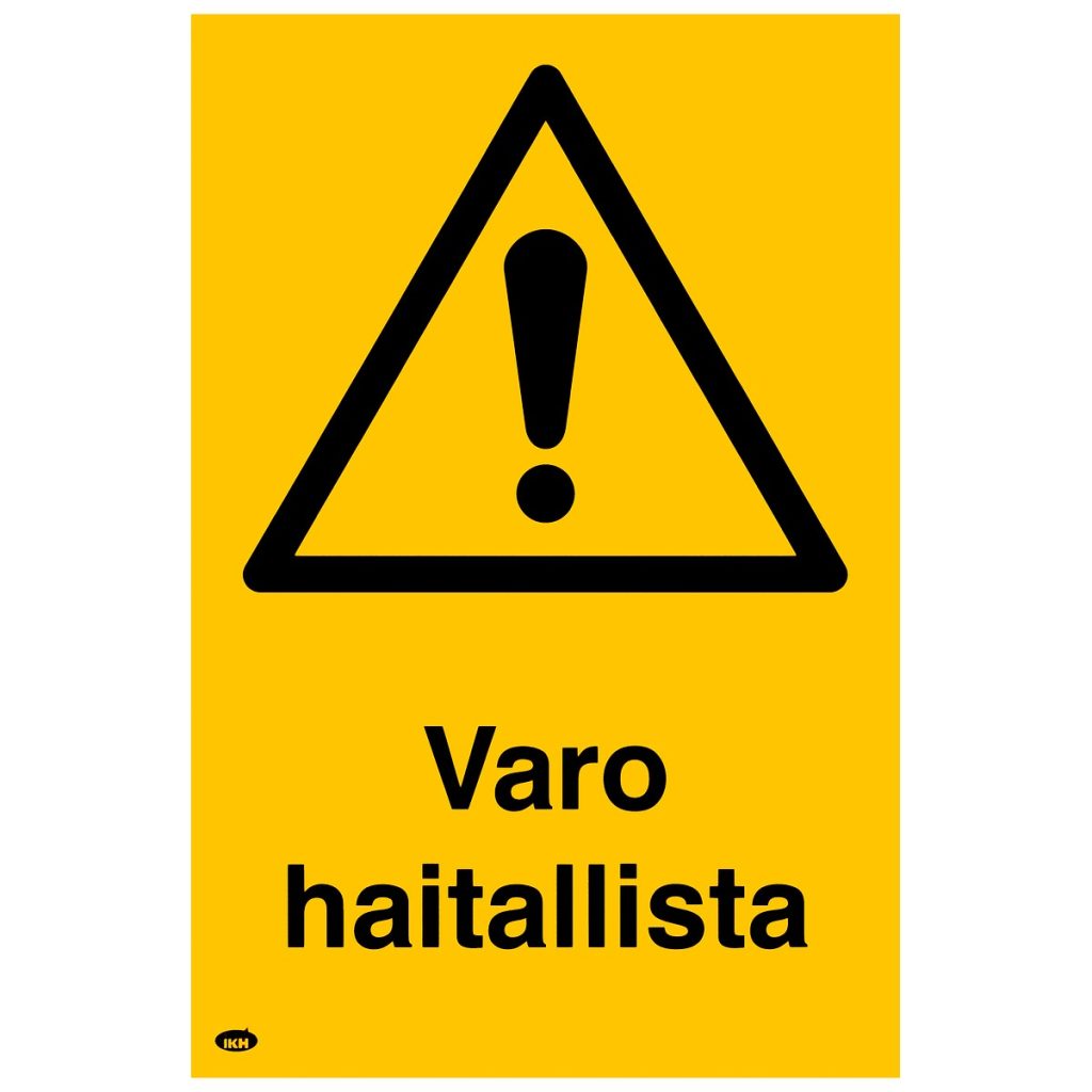 Zīme 200×300 varo haitallista, plastmasas