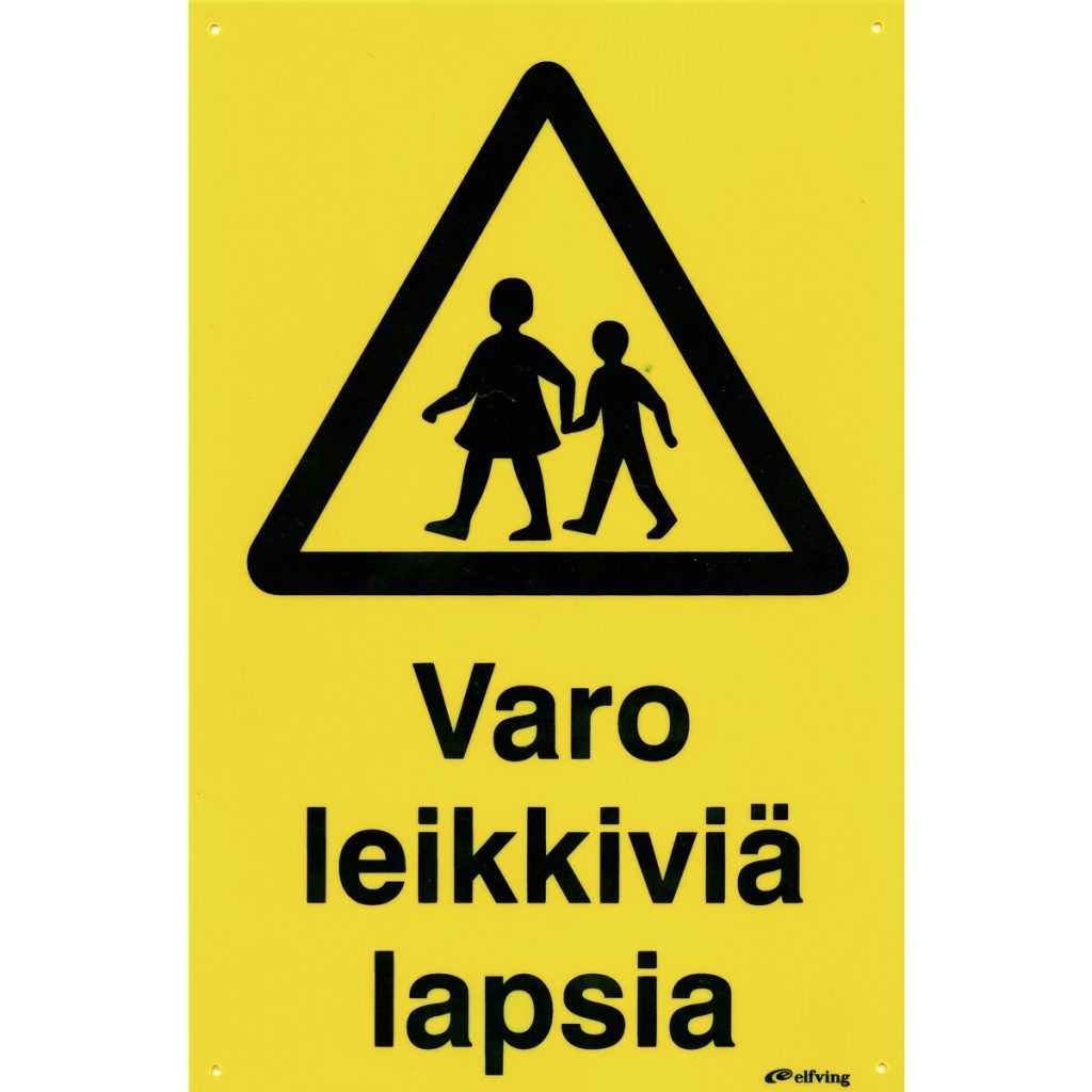 Zīme 200×300 varo leikkiviä lapsia, plastmasas
