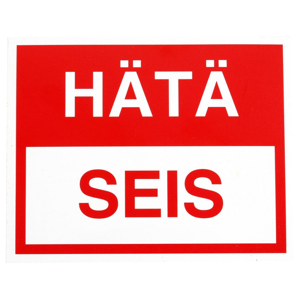 Zīme 100×80 hätä seis uzlīme