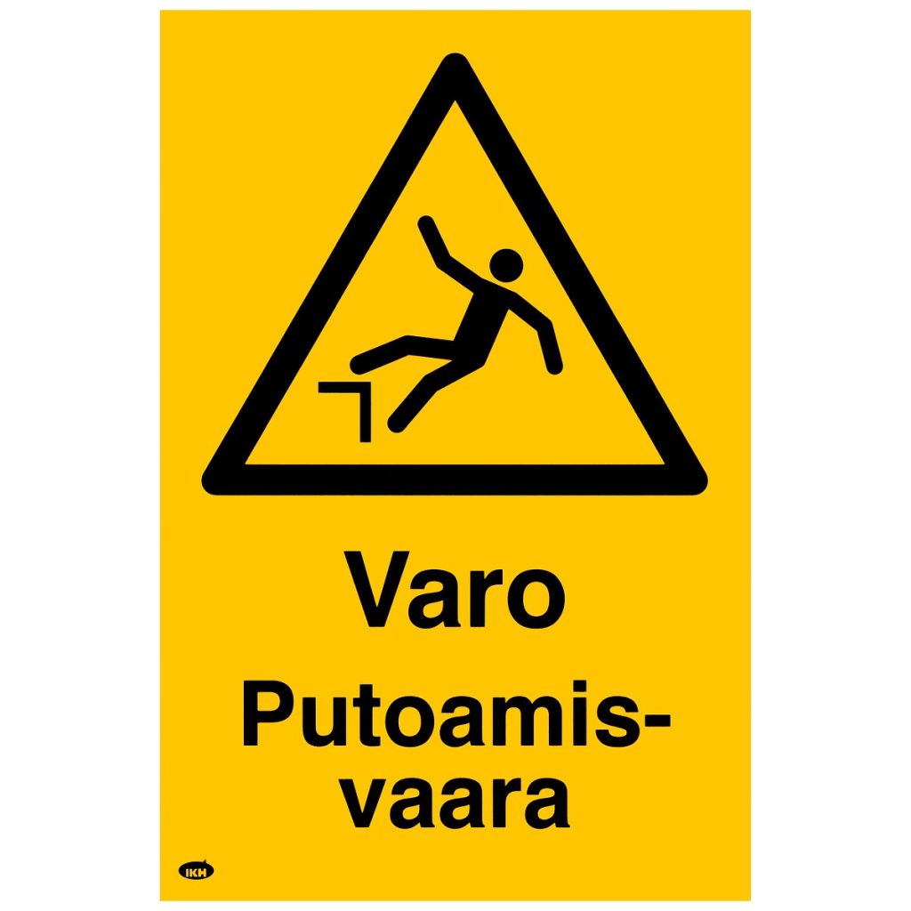 Zīme 200×300 varo putoamisvaara, plastmasas