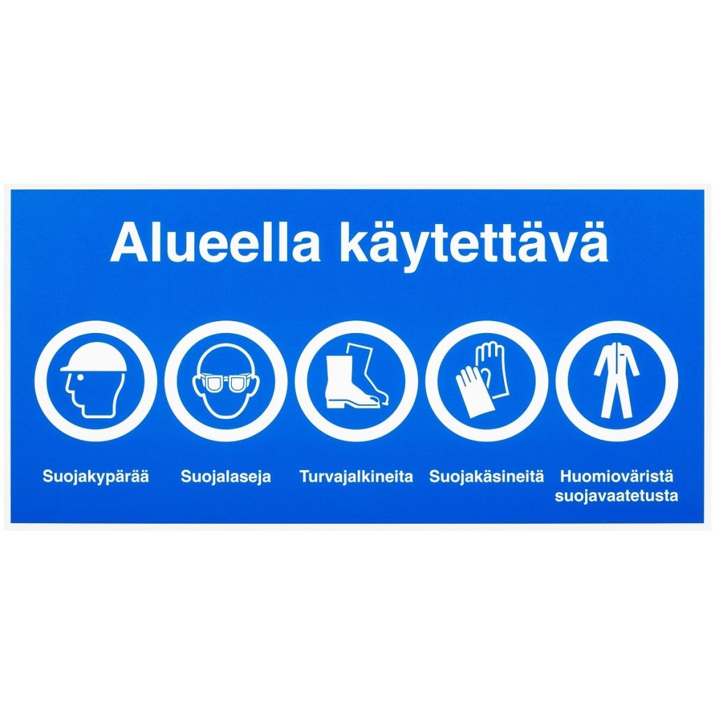 Zīmes alueella käytettävä 500×250 alumīnija