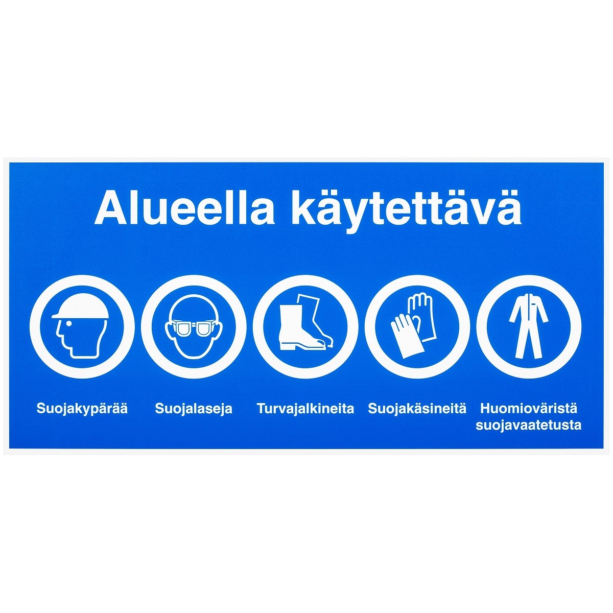 Zīmes alueella käytettävä 500×250 alumīnija