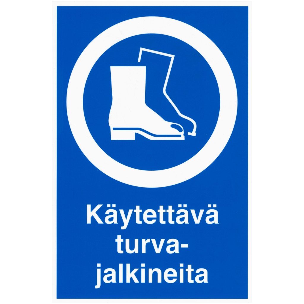 Zīmes lietošanas drošības apavi