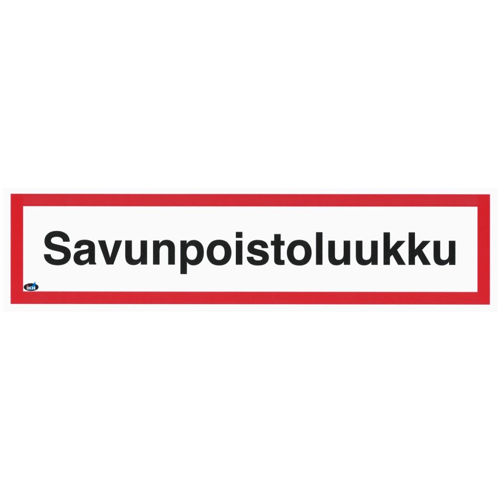 Zīme savunpoistoluukku 400×100 plastmasas
