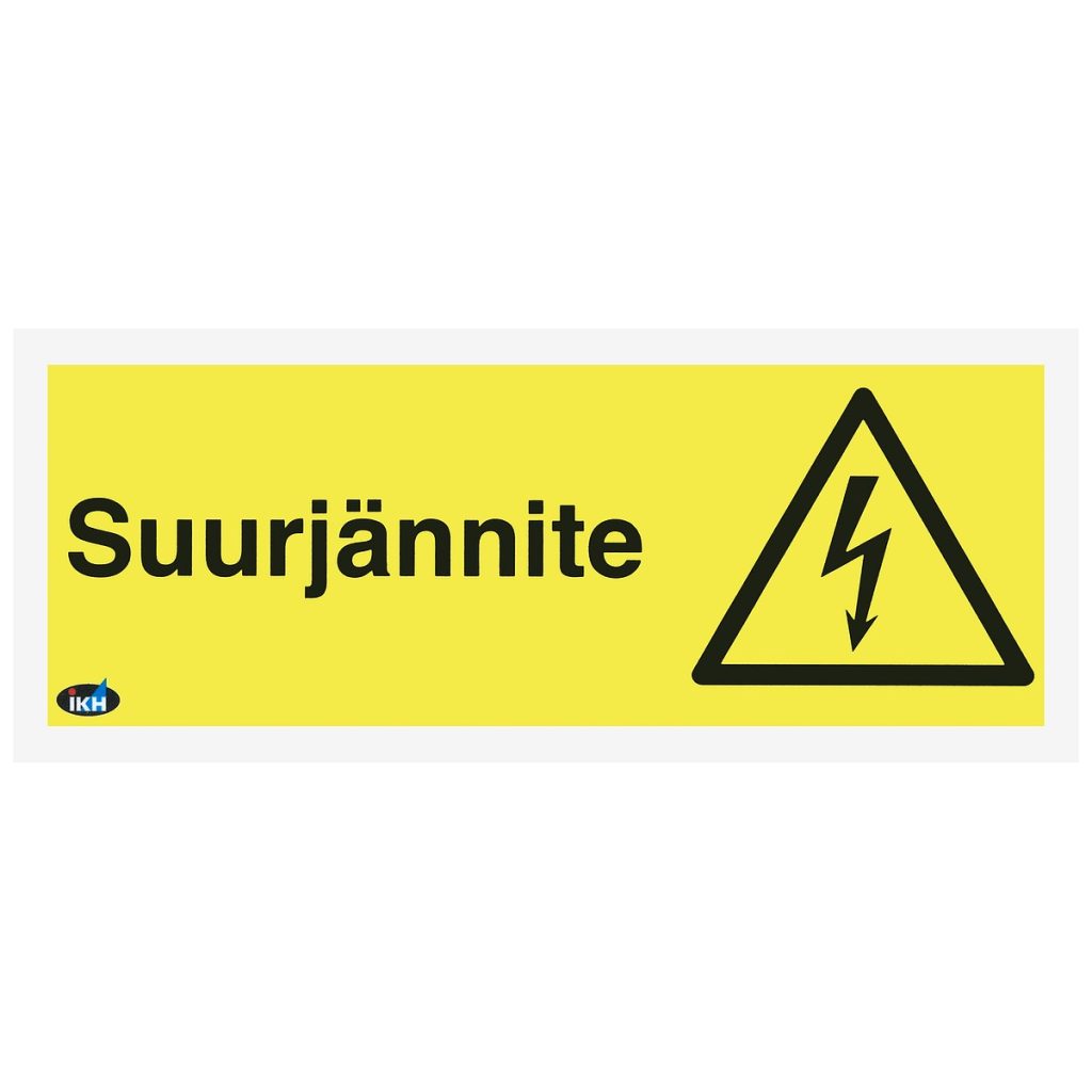 Zīme suurjännite 200×80 plastmasas