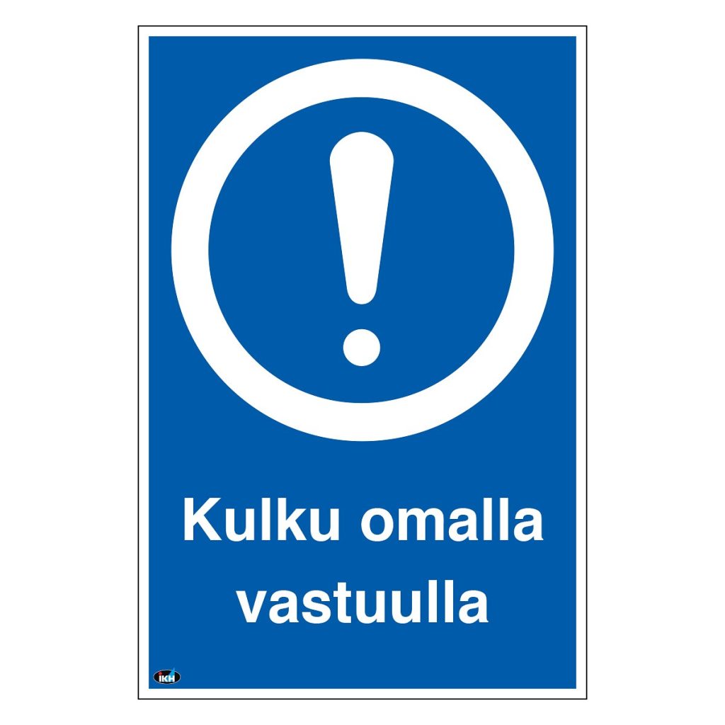 Zīmes kulku omalla vastuulla 200×300 plastmasas