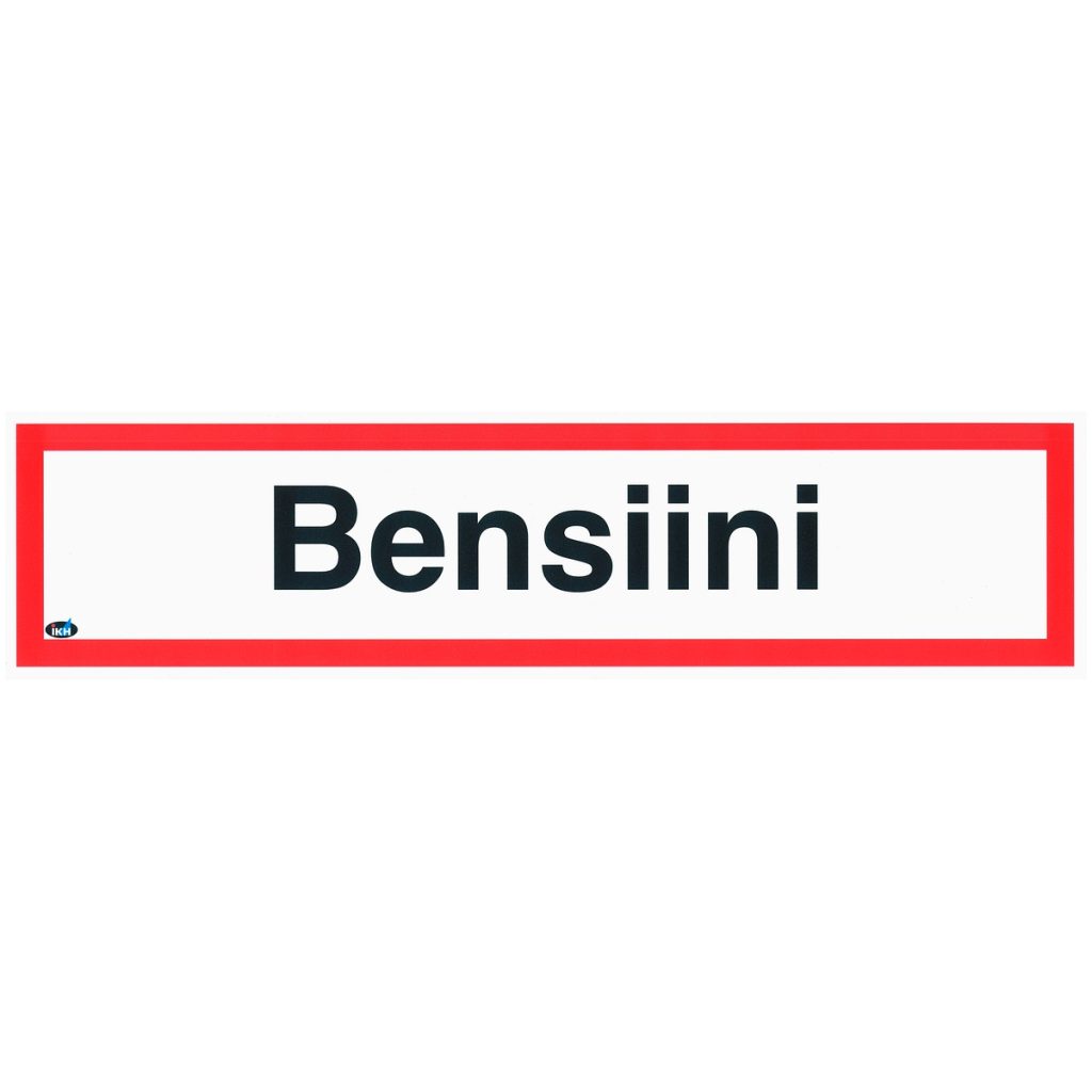 Zīme bensiini 400×100 plastmasas