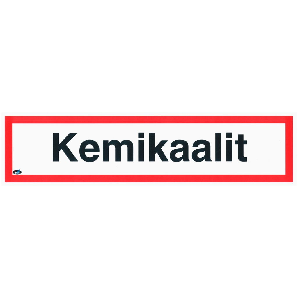 Zīme kemikaalit 400×100 plastmasas