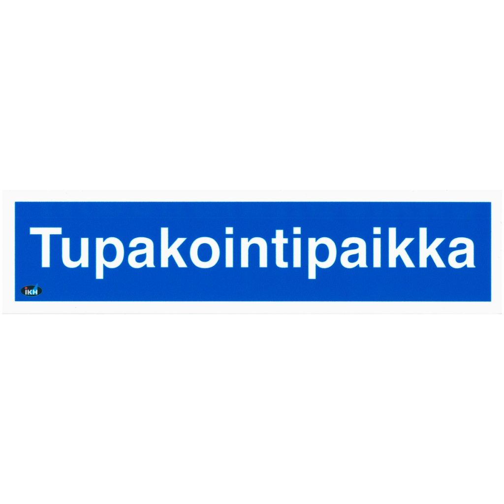 Zīme tupakointipaikka 200×50 plastmasas