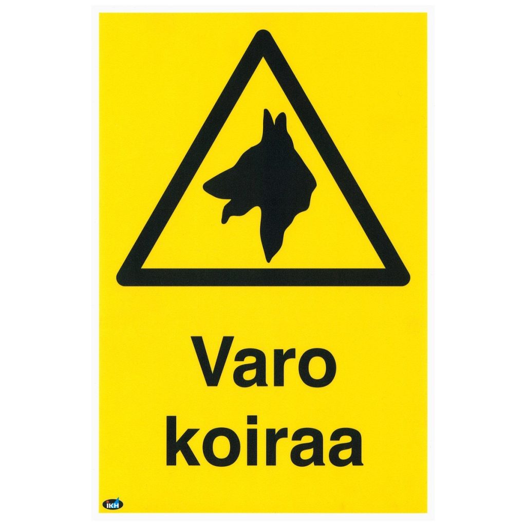 Zīme varo koiraa 200×300 plastmasas