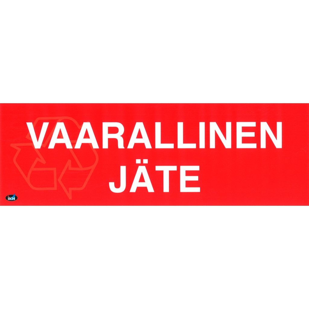 ZĪME BĪSTAMIE ATKRITUMI 300X100 PLASTMASA