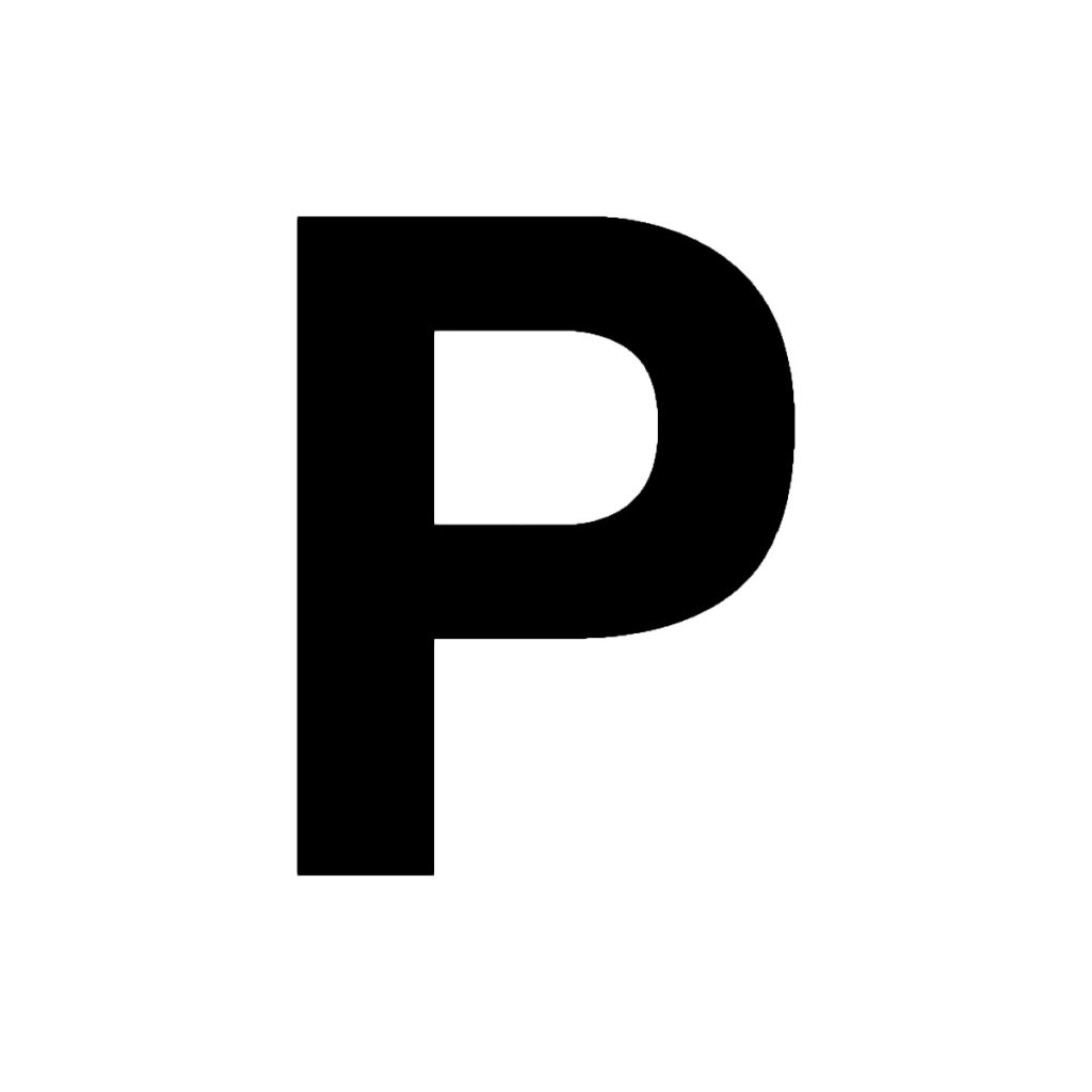 Noņemama burta p 100 mm uzlīme