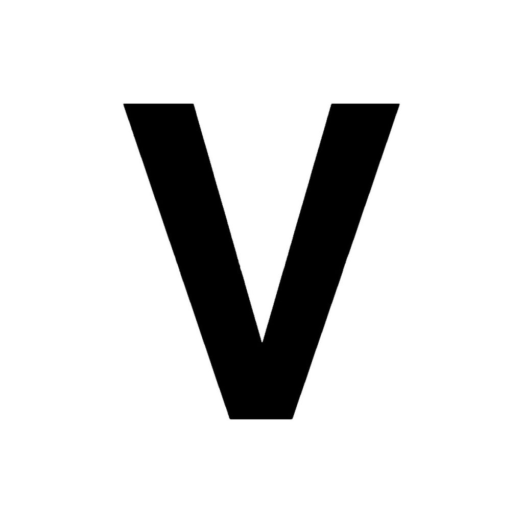 Noņemama burta v 100 mm uzlīme