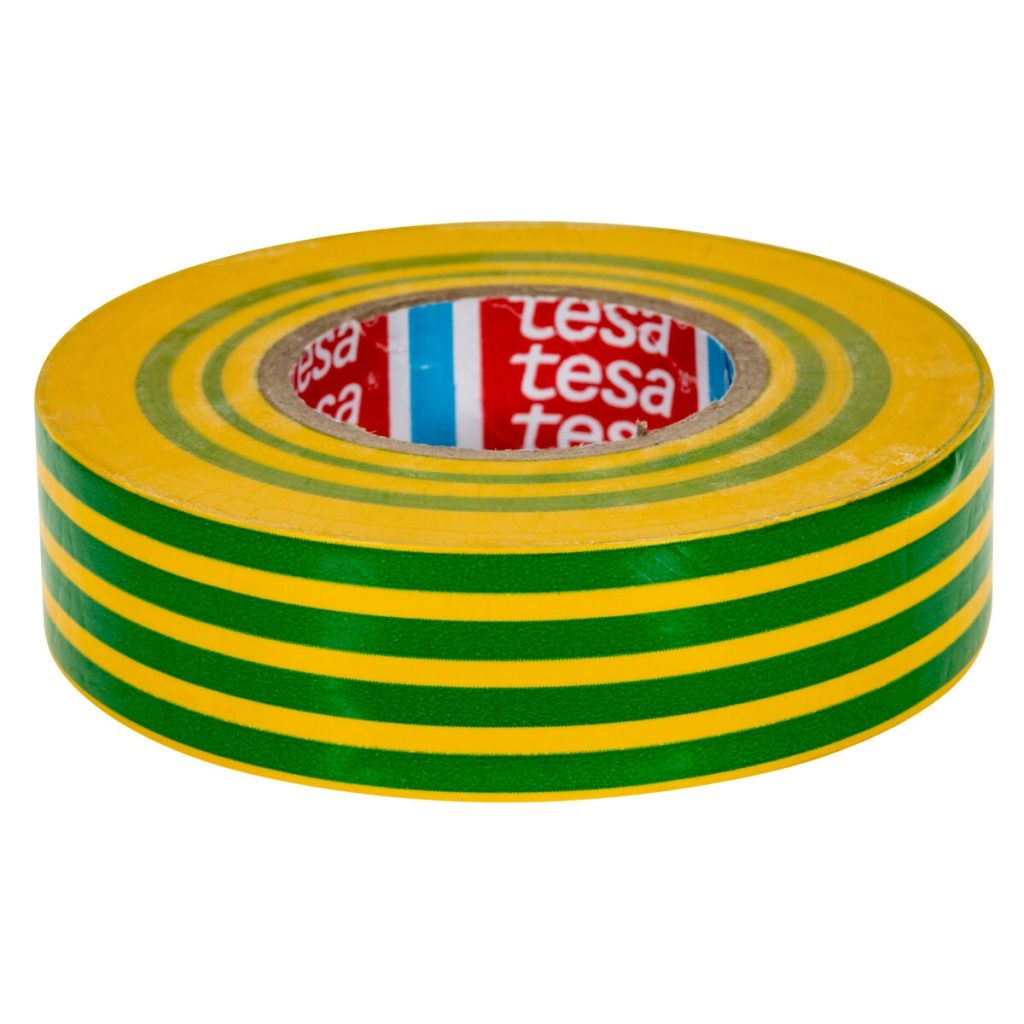 Izolācijas lenta 19 mm, 20 m, dzeltena/zaļa, 53988