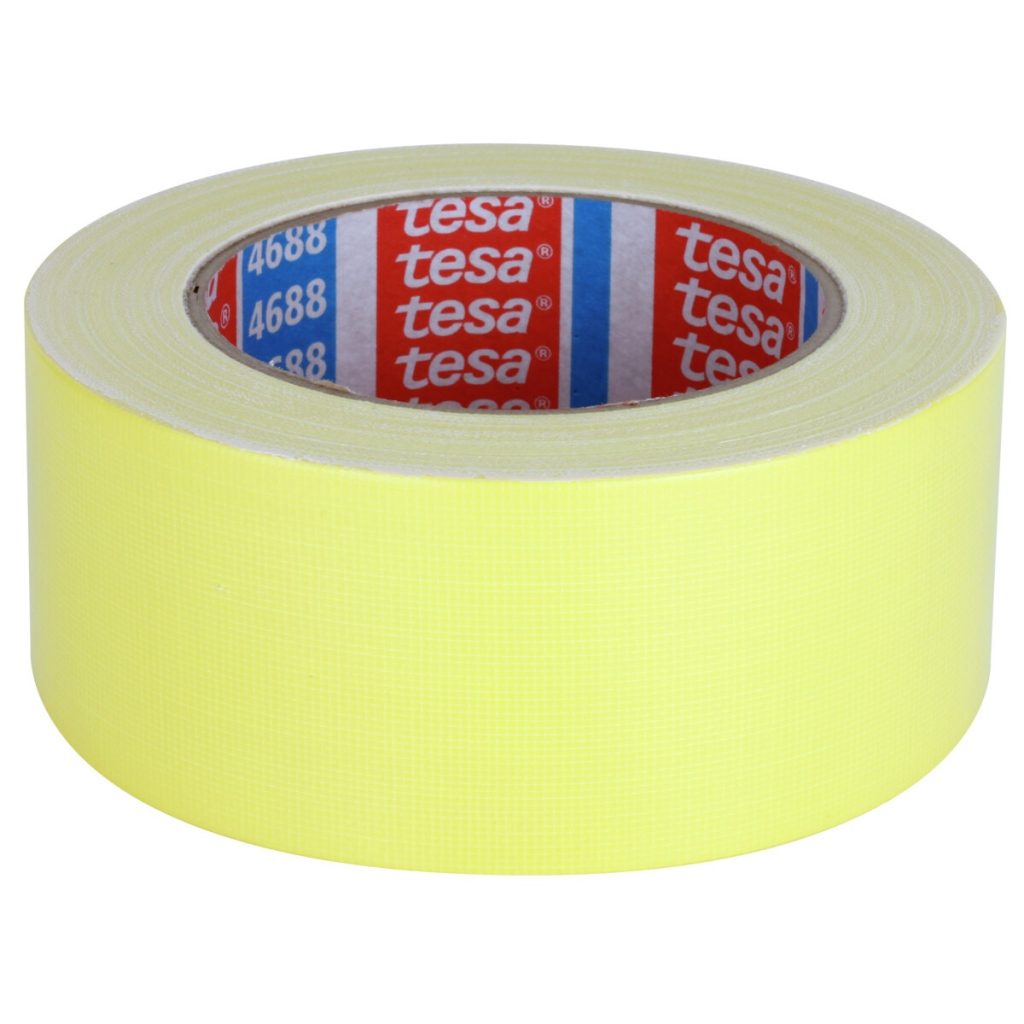 Auduma lenta PE 4688, dzeltena, 50 mm, 25 m, Tesa
