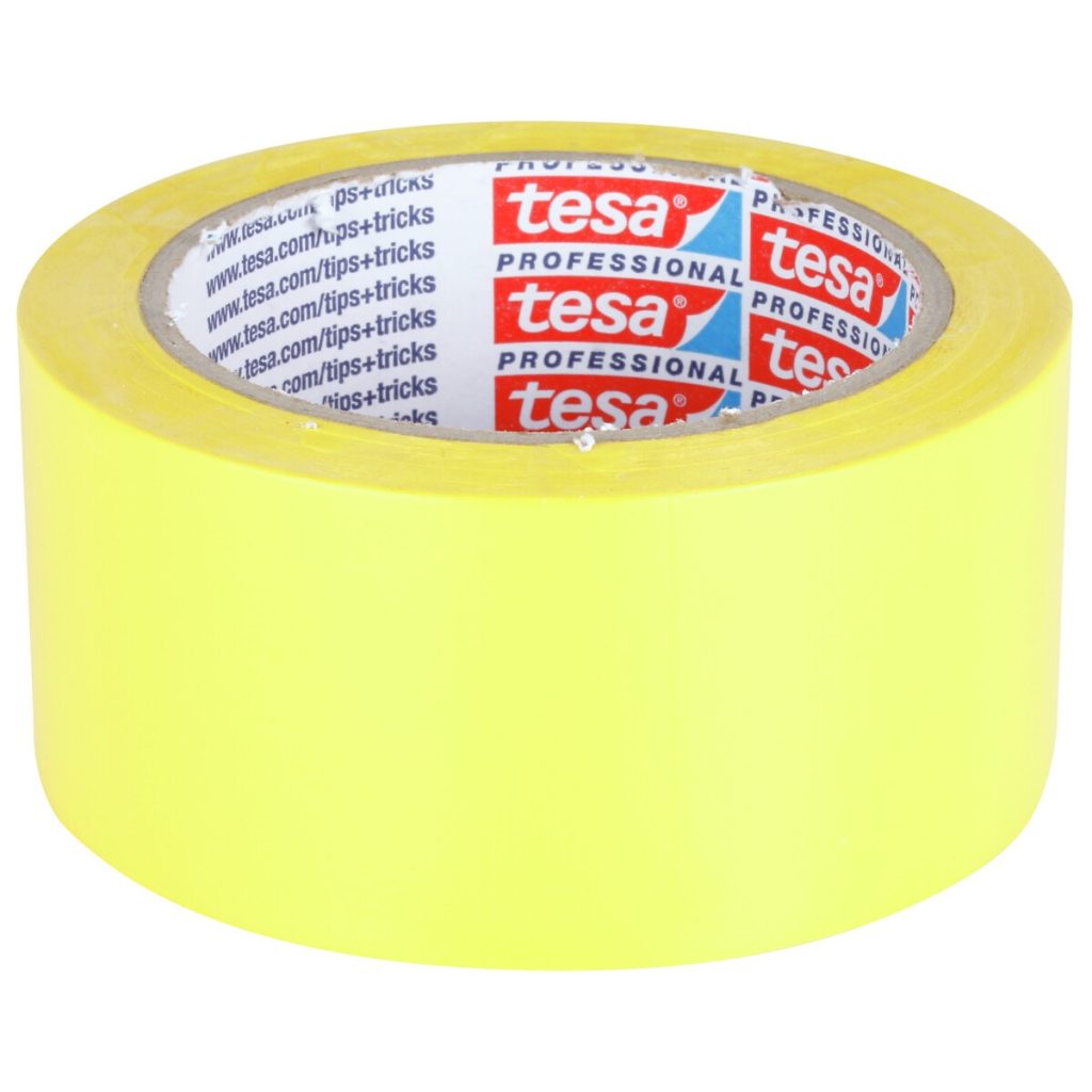 Apmešanas lenta Tesa 04844, dzeltena, 50 mm, 33 m