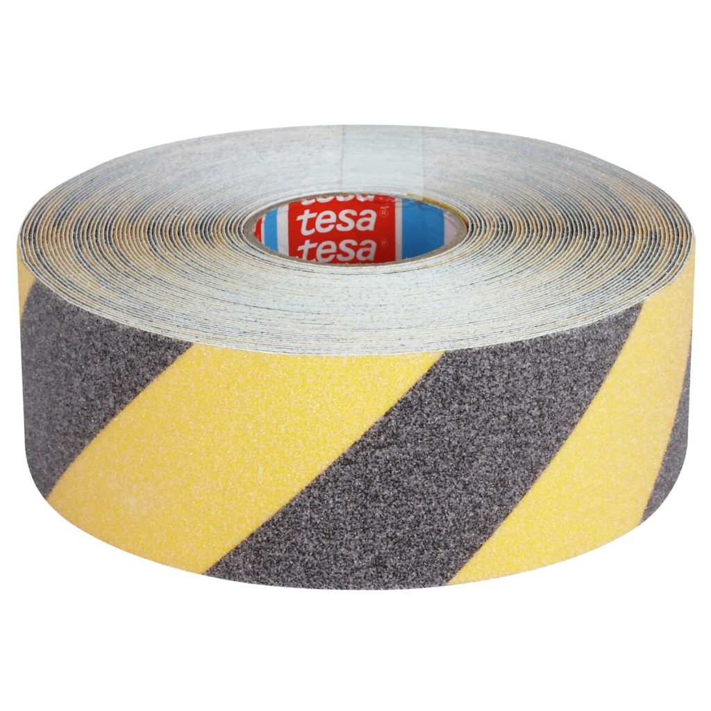 Pretslīdēšanas lente melns / dzeltens 15m/50mm 60951 tesa