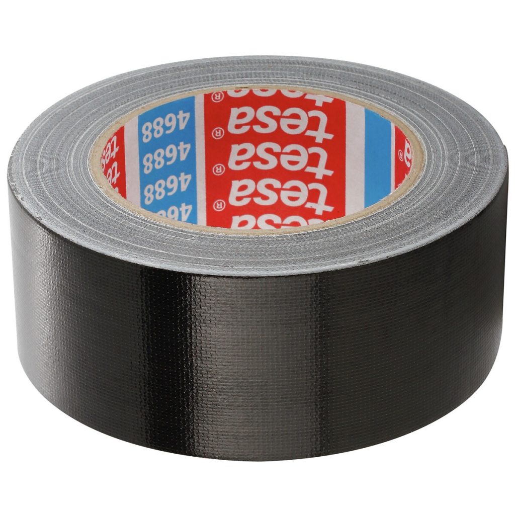 Auduma lenta PE 4688, melna, 50 mm, 25 m, Tesa