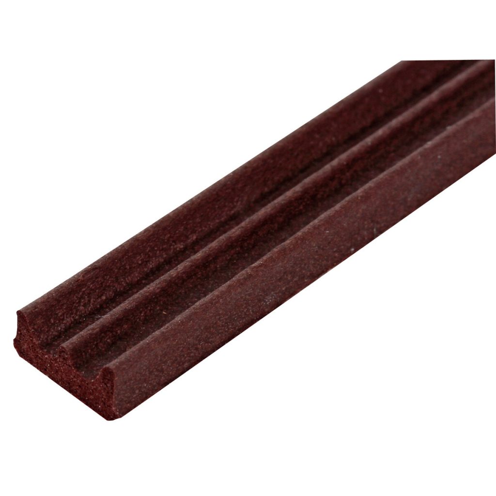 Logu blīvējuma lente (E-profils), 25 m, 9 × 4 mm, brūna