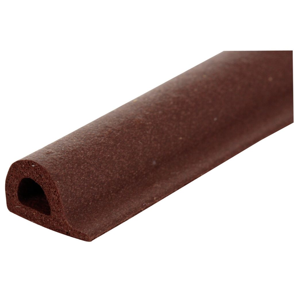 Logu blīvējuma lente (P-profils), 25 m, 9 × 5,5 mm, brūna