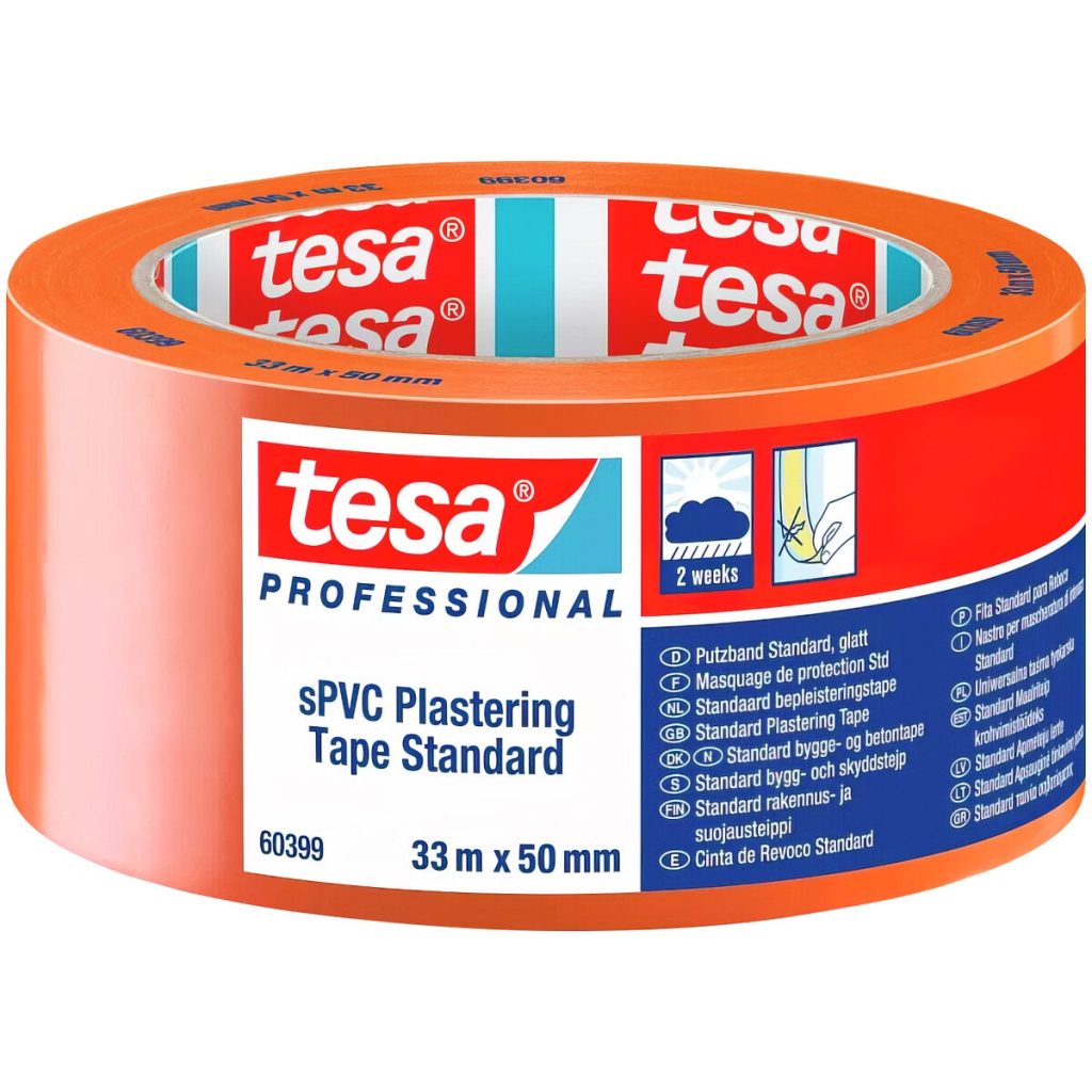 Apmešanas lenta PVC, oranža, 50 mm, 33 m, 60399