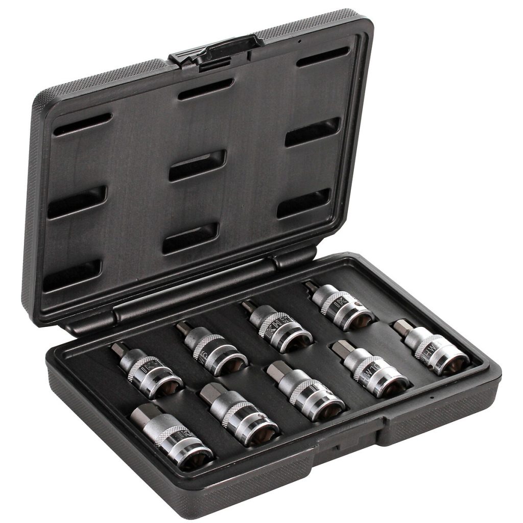 SEŠSTŪRA BITU UZGAĻU KOMPLEKTS 1/2" 9 GAB. 4-17 MM