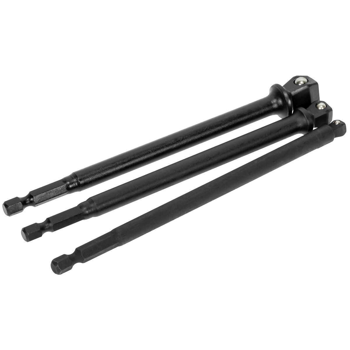 1/4″ LIGZDU ADAPTERU KOMPLEKTS; 3 GAB. 150 MM GROZĀMĀ GALVA