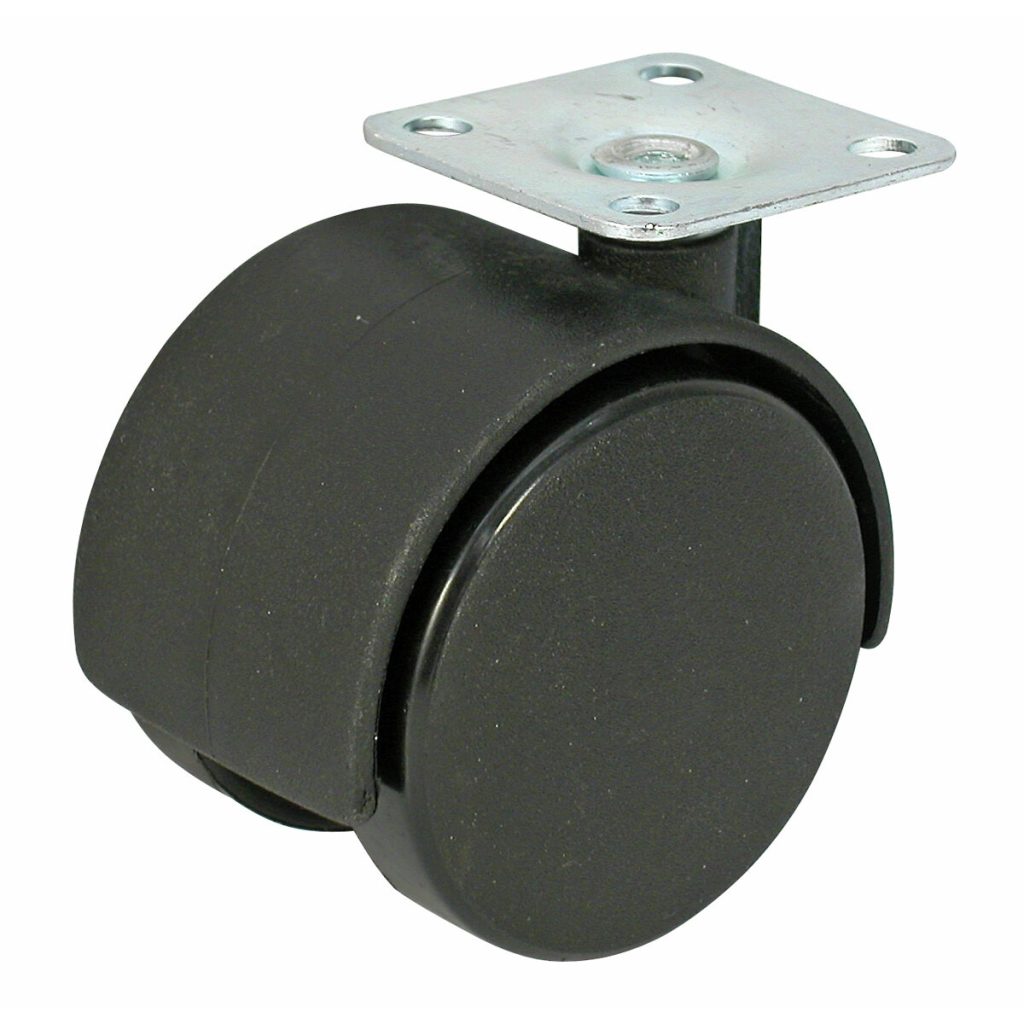MĒBEĻU RITENIS 50MM 4GAB PLASTMASAS/PLĀKSNE