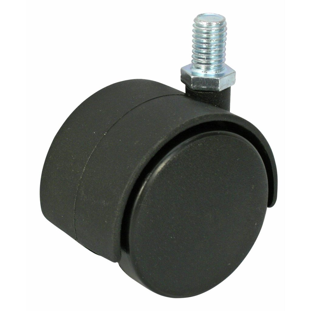 MĒBEĻU RITENIS 50MM 4GAB PLASTMASAS/M-VĪTNE
