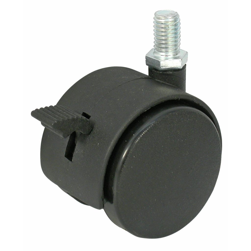 MĒBEĻU RITENIS 50 MM 4 GAB. PLASTMASAS/M-SIETS/BREMZES