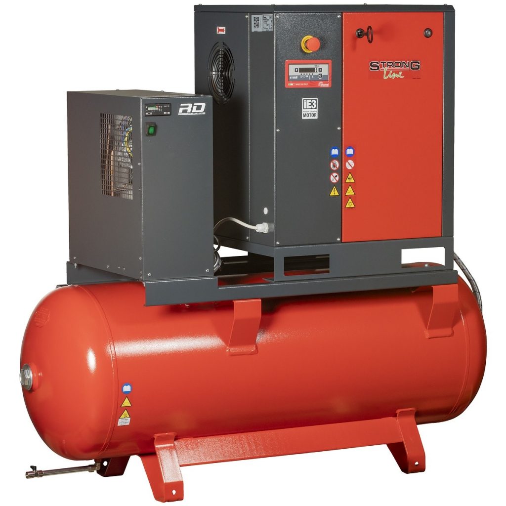 Skrūves kompresors ar žāvētāju 270l 650l 10bar