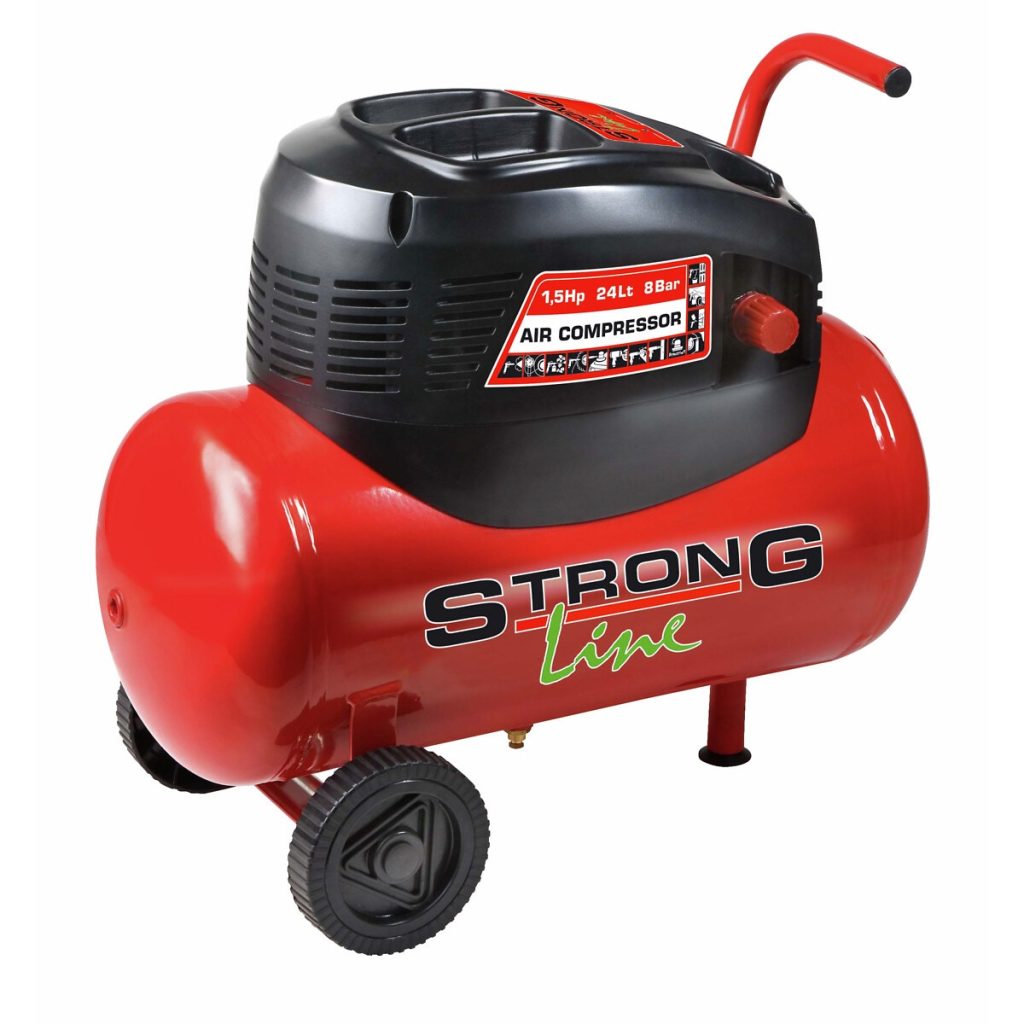 Kompresors 180l 1kw 24l bez eļļas