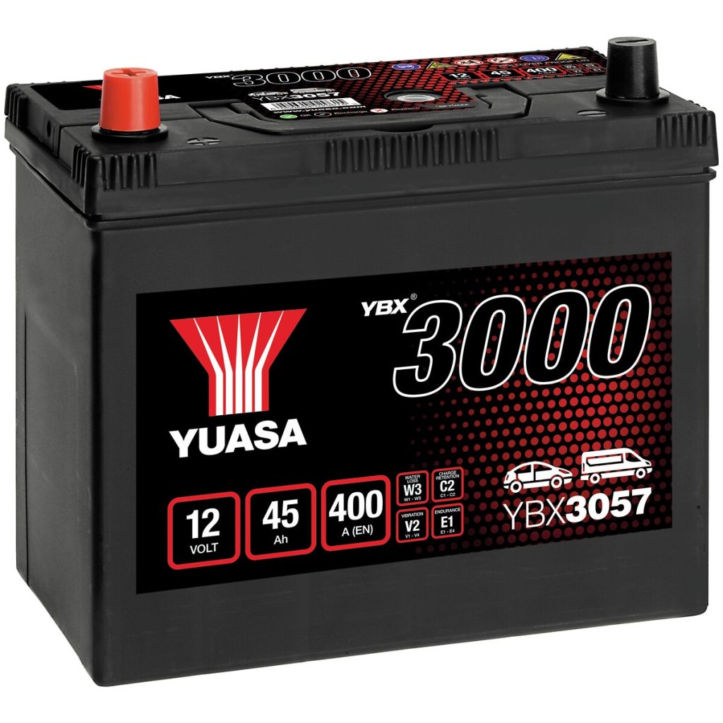 AKUMULATORS YUASA 45AH +- 238X129X225