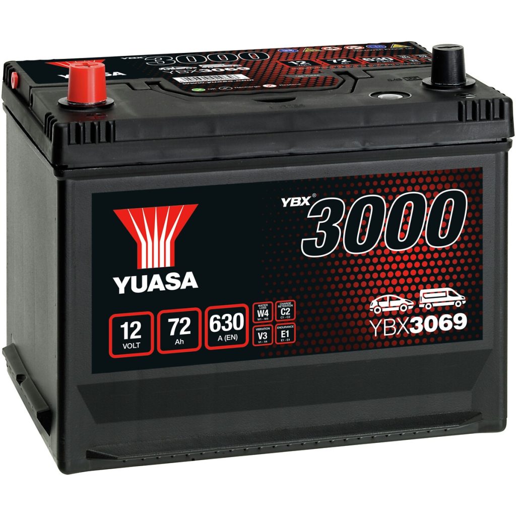 AKUMULATORS YUASA 72AH +- 269X174X223